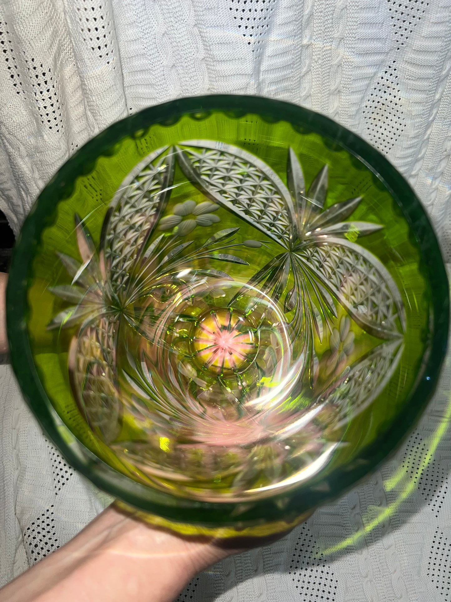 nachtmann lime paridot crystal vase