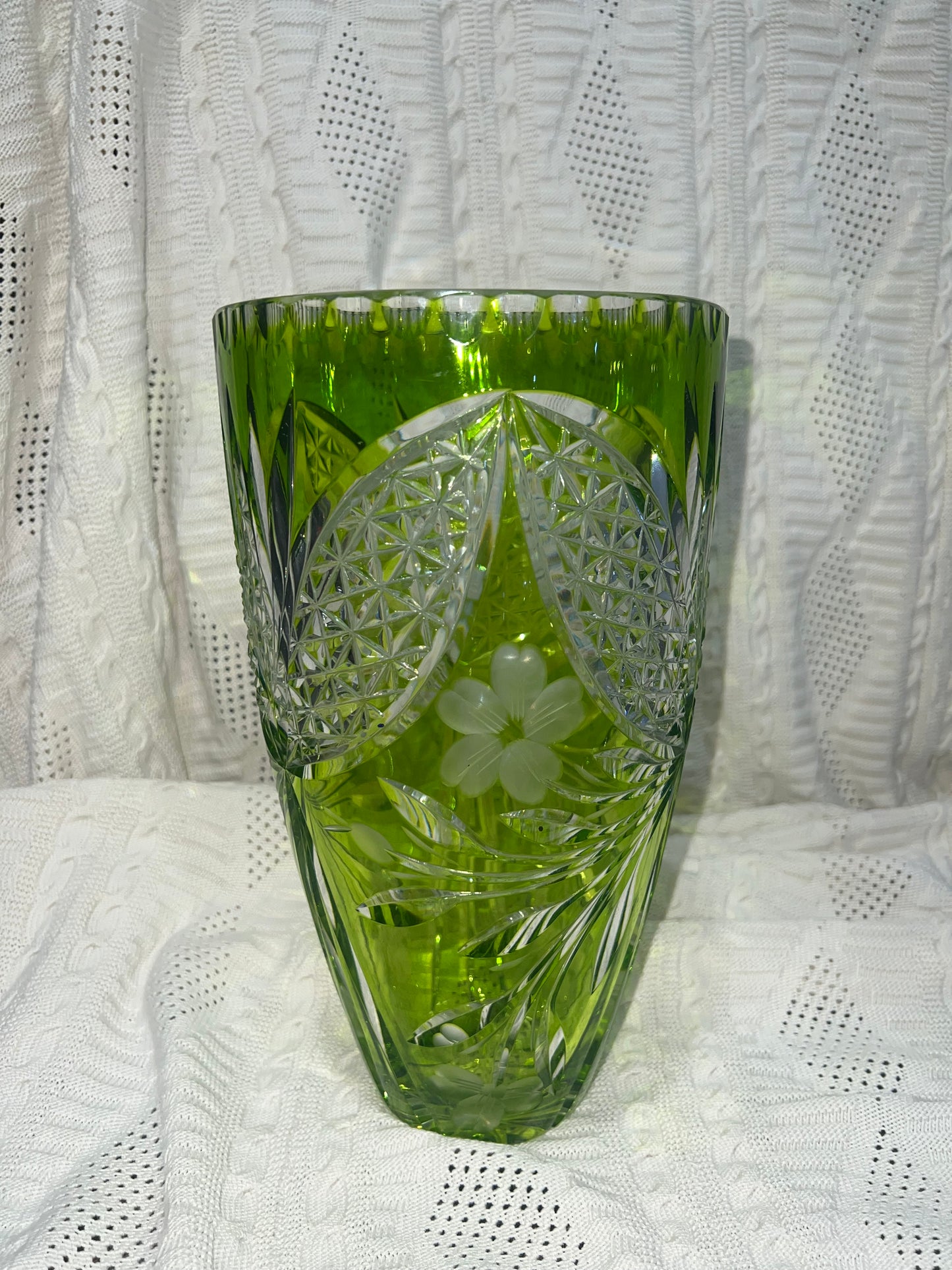 nachtmann lime paridot crystal vase