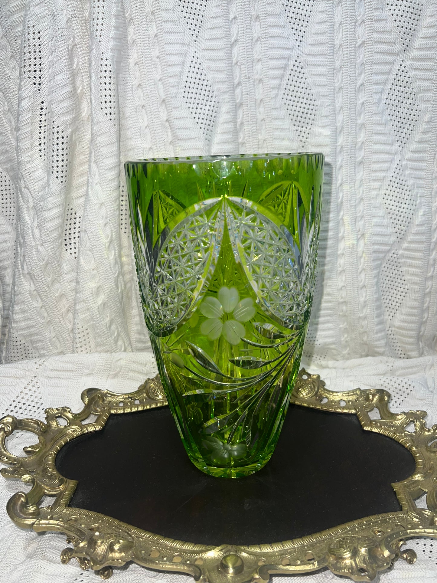 nachtmann lime paridot crystal vase